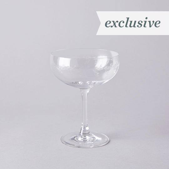 Vintage-Inspired Etched Cocktail Glasses