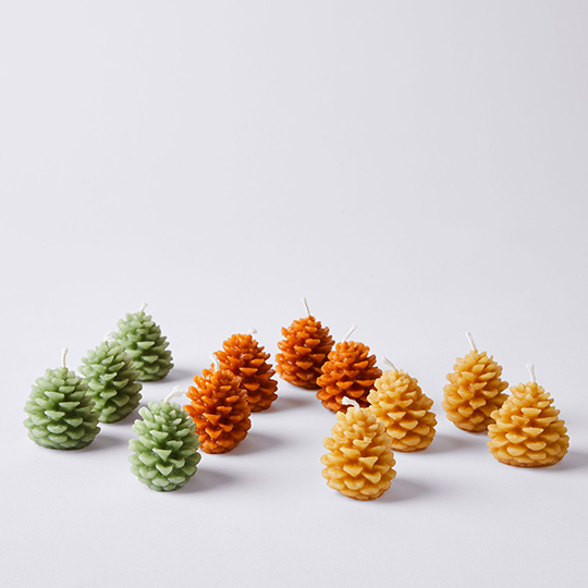 Handmade Beeswax Pinecone Candles