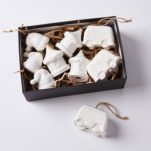 Handmade Porcelain Ornament Set