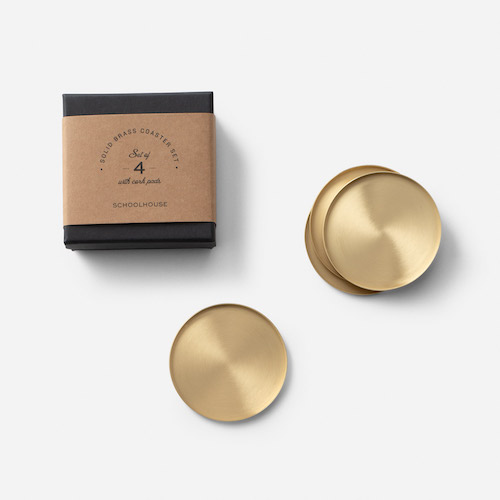 Brass Coaster Set