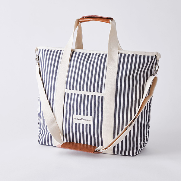 Vintage-Inspired Striped Canvas Cooler Tote Bag