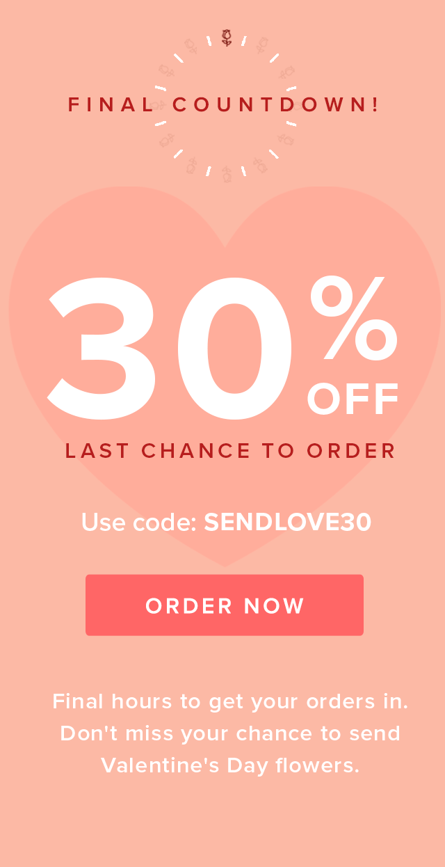 The Bouqs Co: 30% off & Final Countdown | Milled