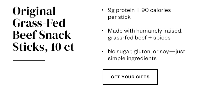 Original Grass-Fed Beef Snacks Sticks, 10ct. Get your gifts.