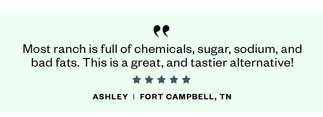 Most ranch is full of chemicals, usgar, sodium, and bad fats. This is a great, and tastier alternative!
