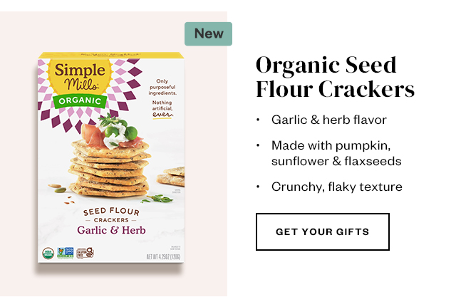 Organic Seed Flour Crackers. Get your gifts.