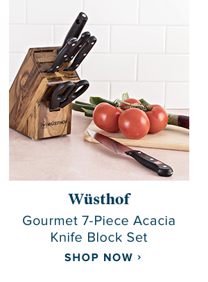 Wusthof Gourmet 7-Piece Acacia Knife Block Set - Shop now