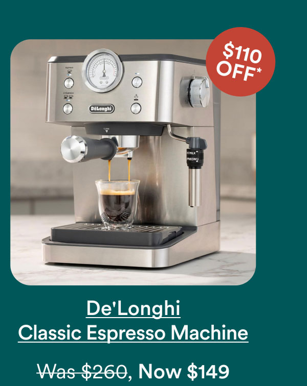 De'Longhi Classic Espresso Machine Was $260, Now $149
