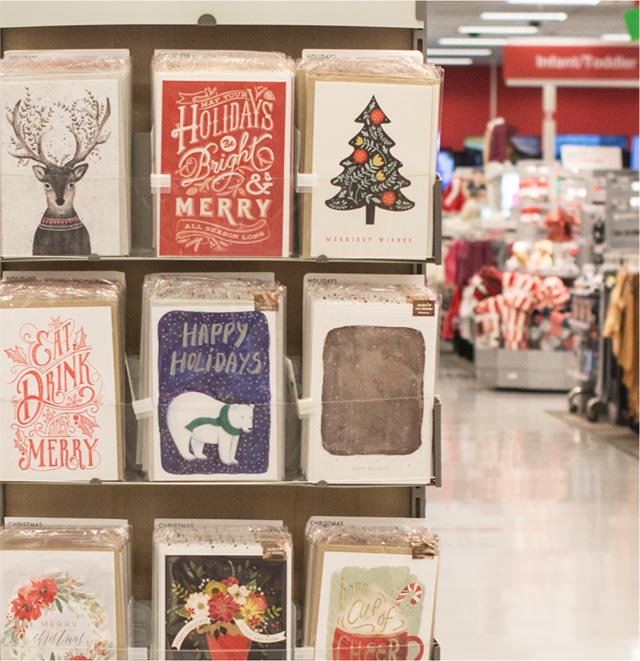 Minted Holiday greeting cards by Minted, now at Target. Milled