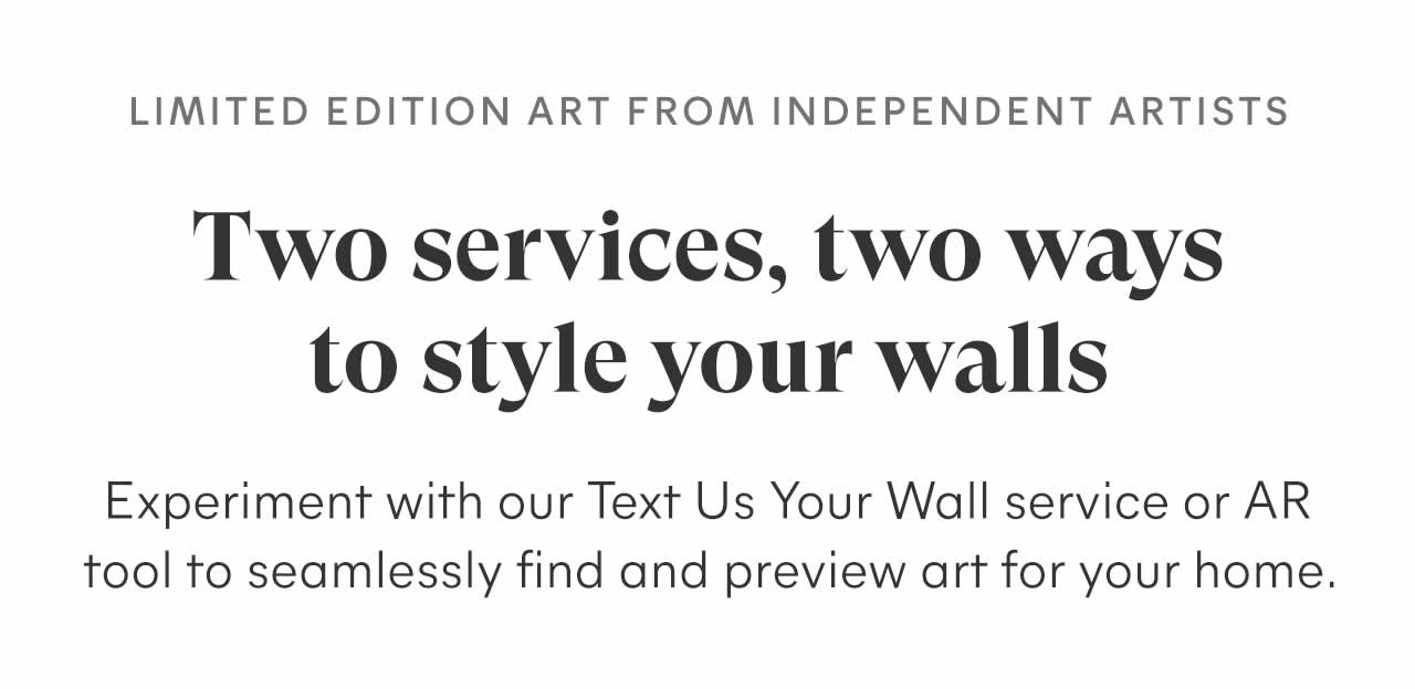 Two Services, Two Ways To Style Your Walls