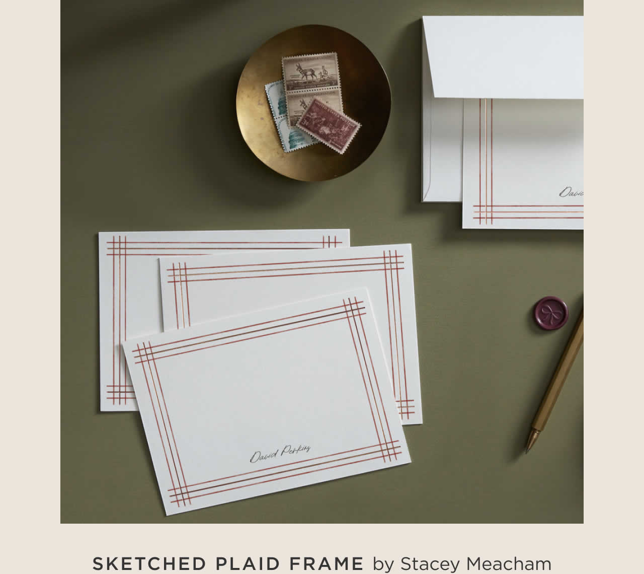 Sketched Plaid Frame