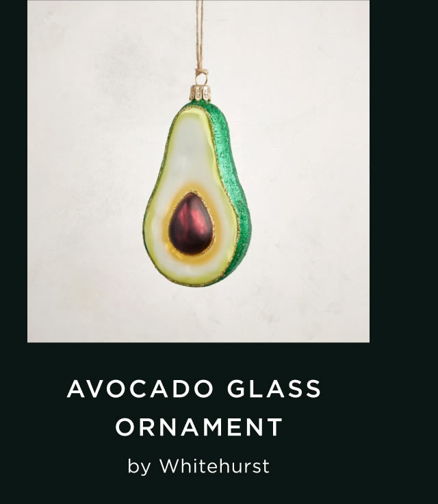 Avocado Glass Ornament