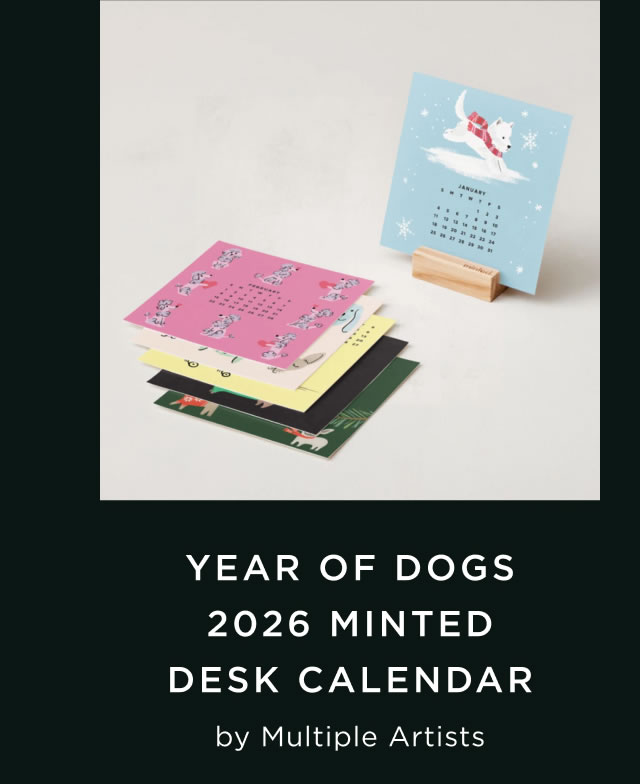 Year of Dogs 2026 Minted Desk Calendar