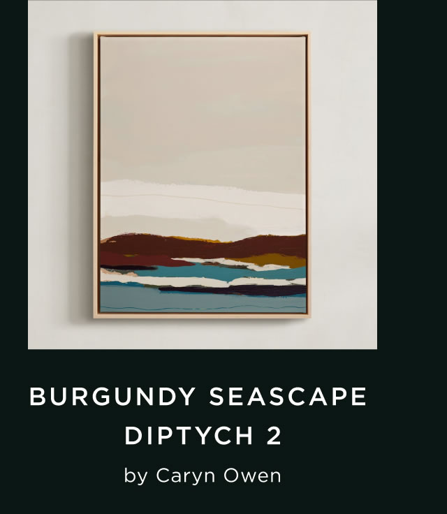 Burgundy Seascape Diptych 2