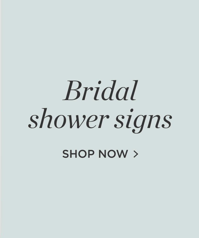 Bridal Shower Signs