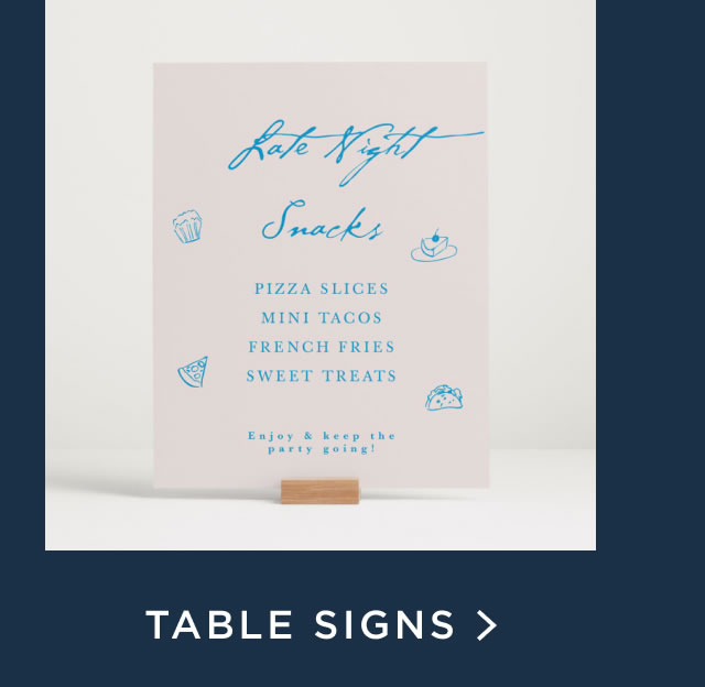 Table Signs