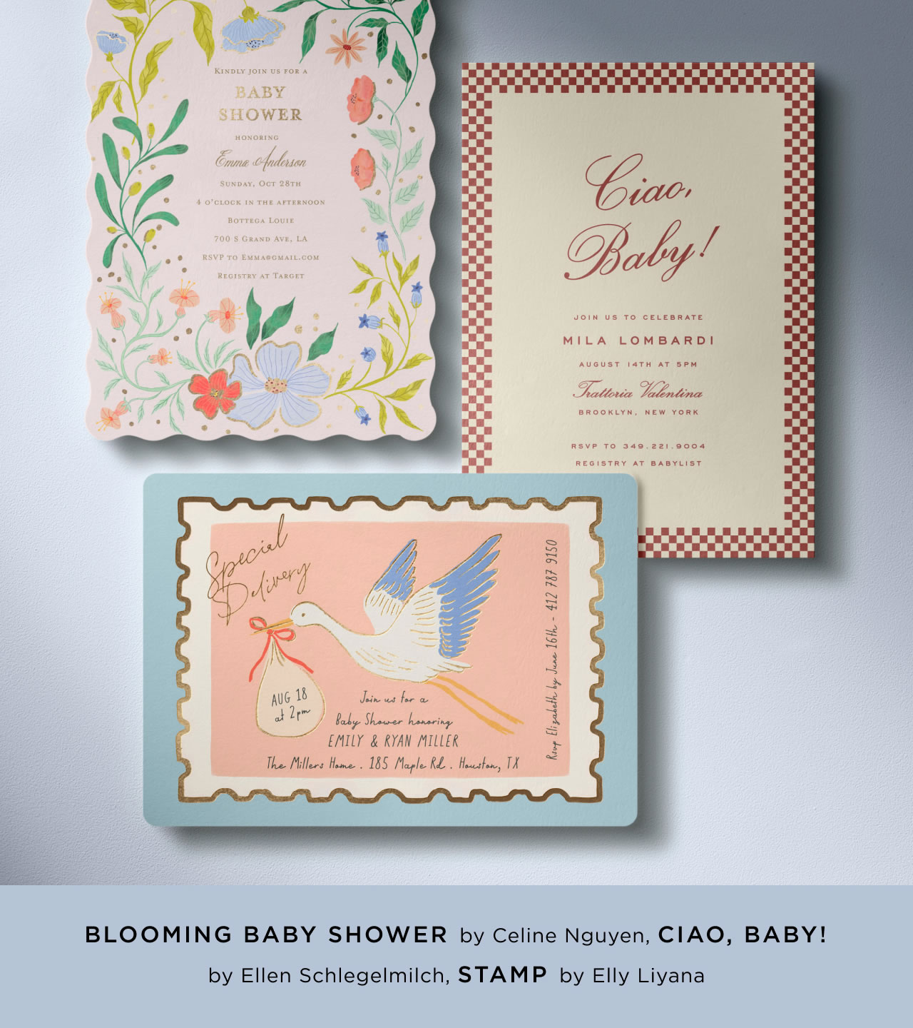 Blooming Baby Shower, Ciao, Baby!, Stamp