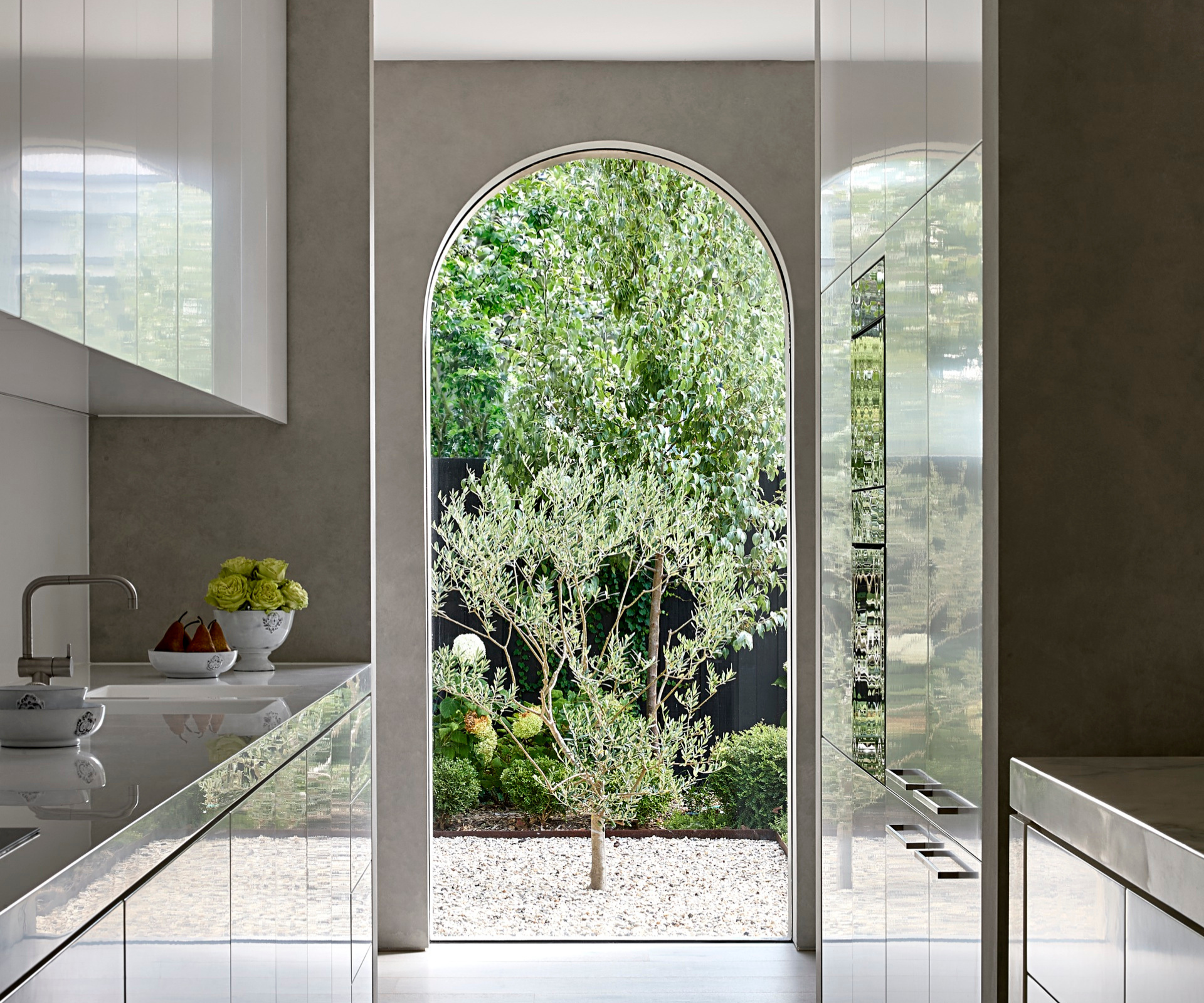 This intriguing home draws inspiration from Italian rural villas