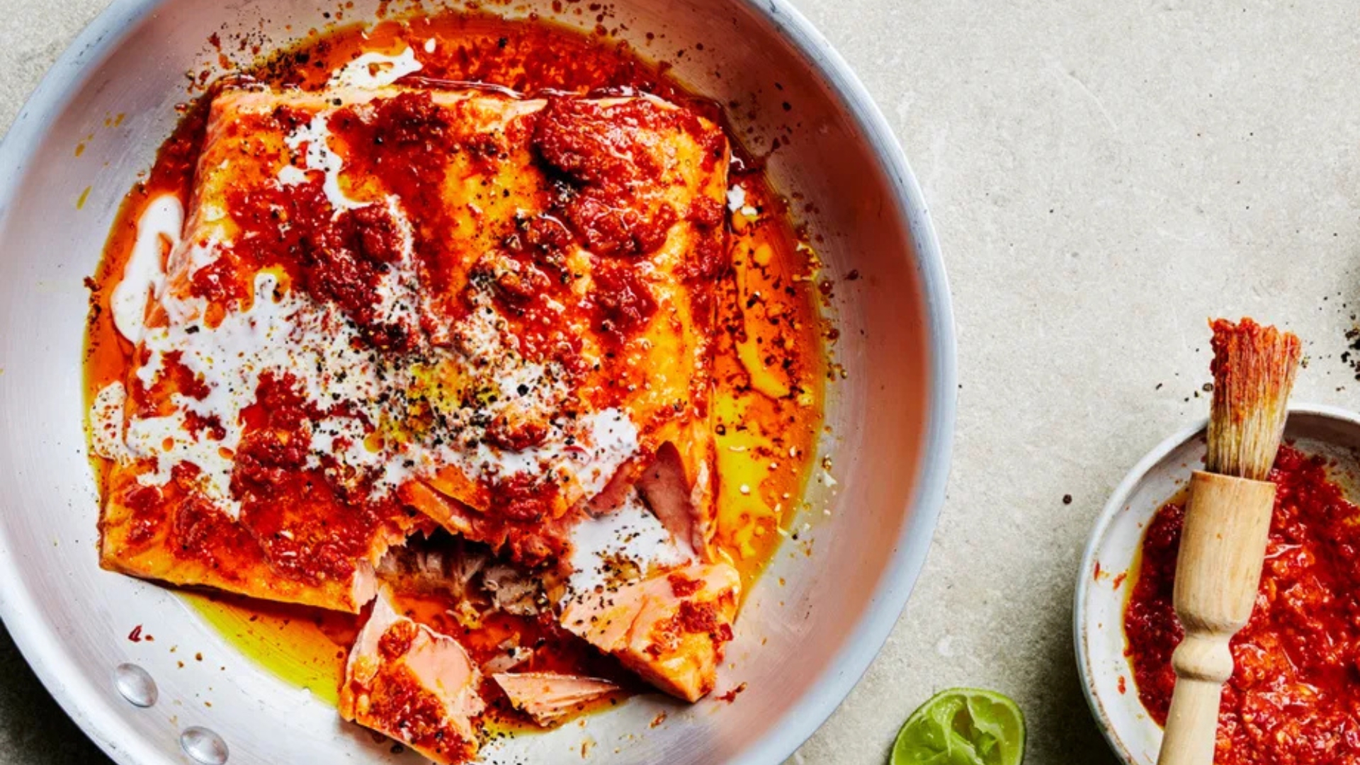 Ocean trout with chilli-lemongrass paste