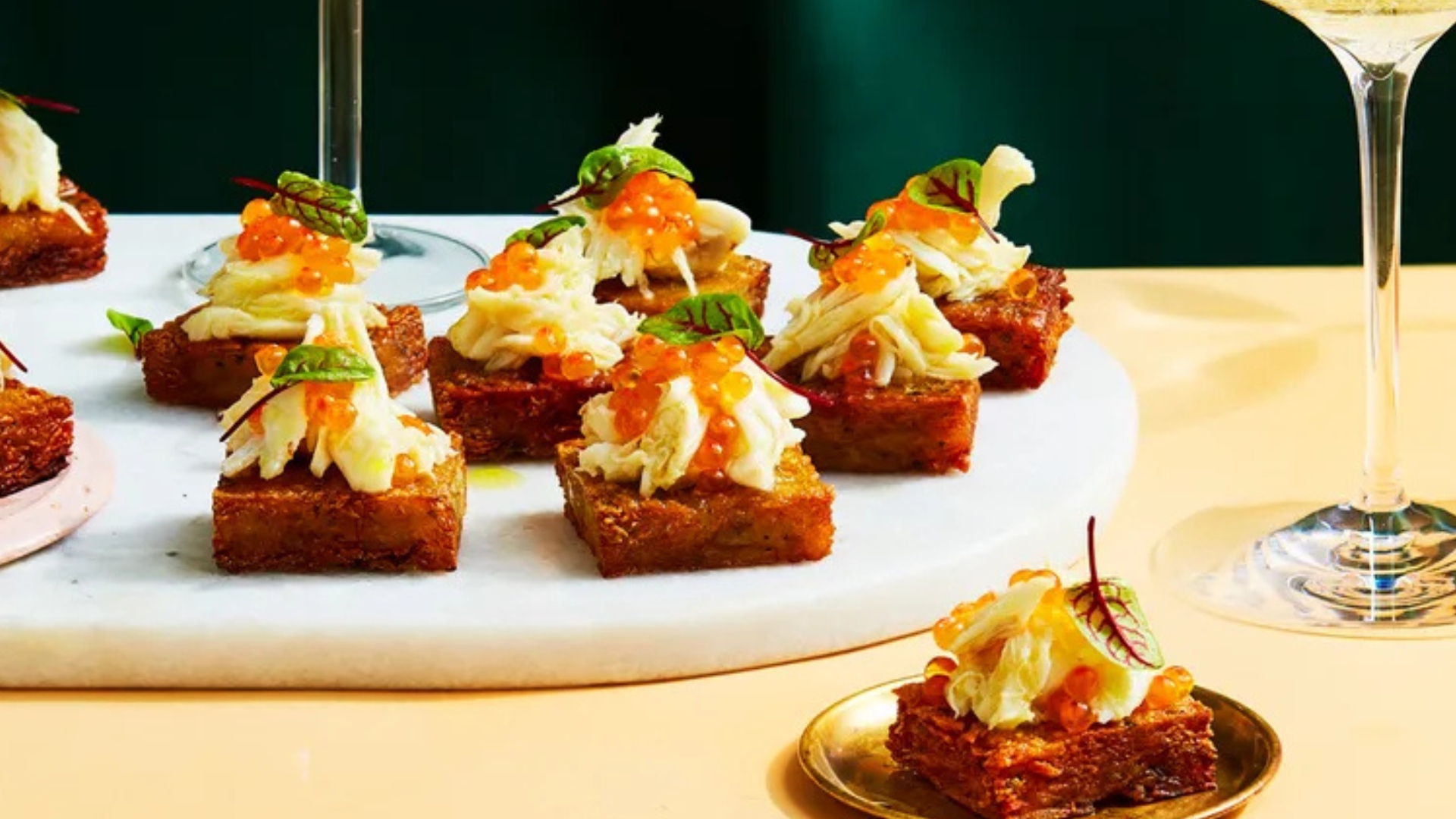 Crab and potato rösti