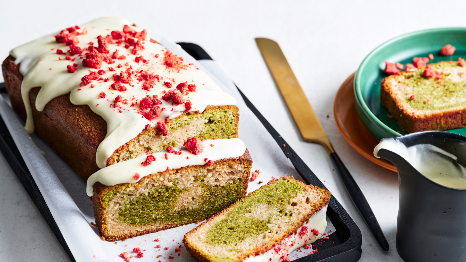 Julia Busuttil Nishimura's matcha strawberry marble cake