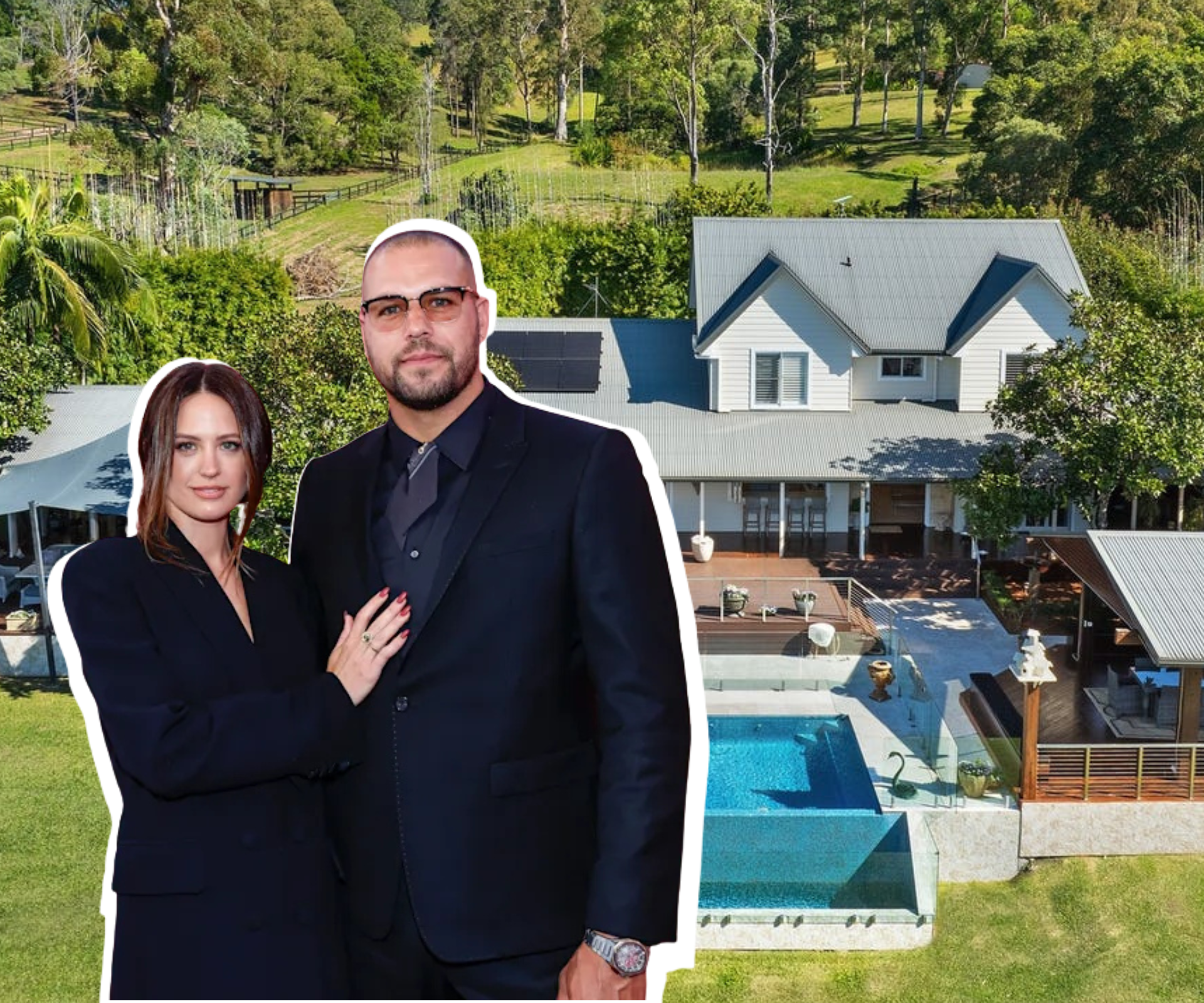 Buddy and Jesinta Franklin downsize to a sprawling $4.6M country estate