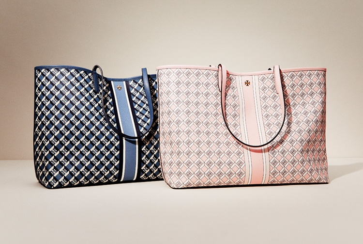 Geometric print totes