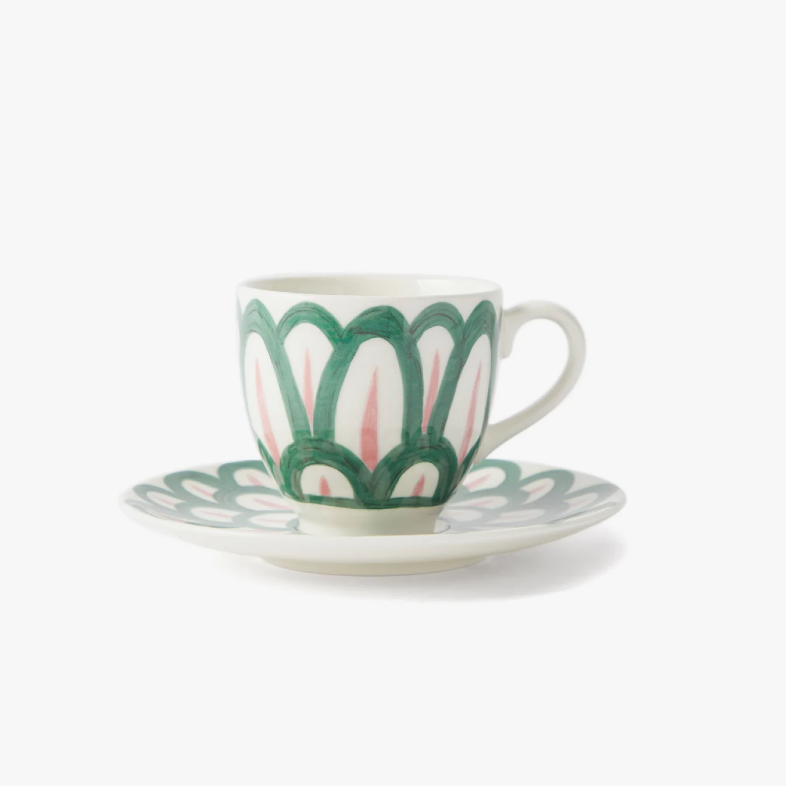 Themis Z Anthos Symi Porcelain Coffee Cup and Saucer