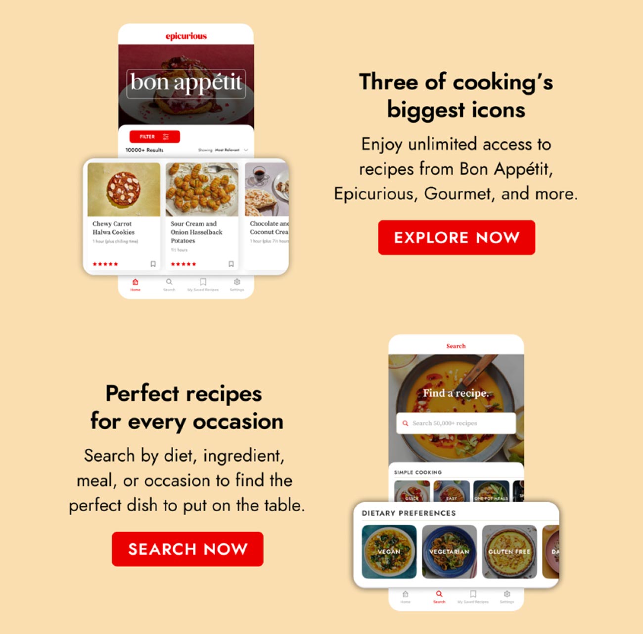 Three of Cookings Biggest Icons. Explore More.