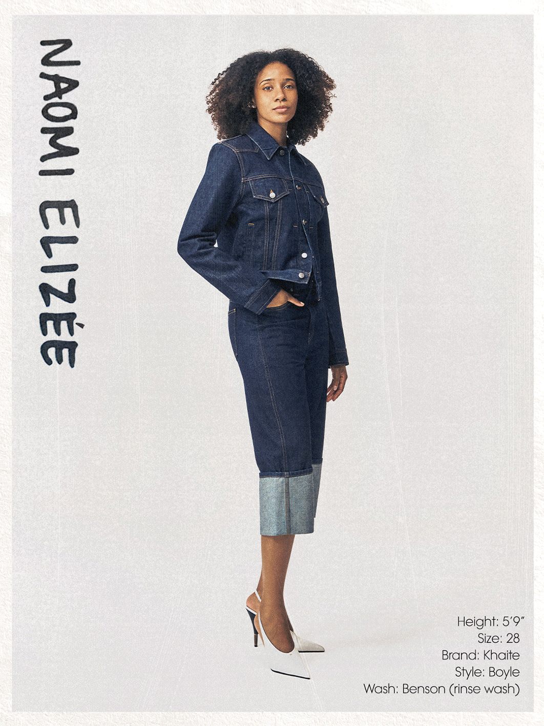 Image may contain: Greta Lee, Katie Holmes, Rihanna, Clothing, Pants, Jeans, Coat, Adult, and Person