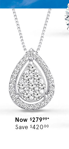 Diamond Teardrop Necklace $279.99