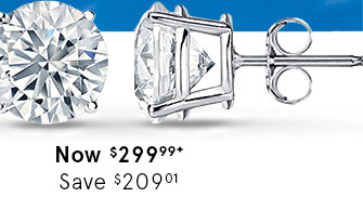 Diamond Solitaire Stud Earrings $299.99
