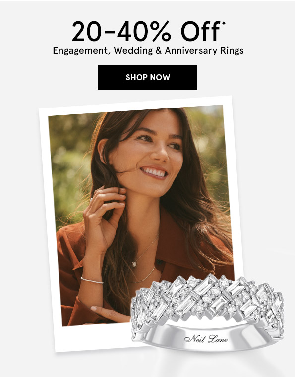 20-40% Off Engagement, Wedding and Anniversary Rings