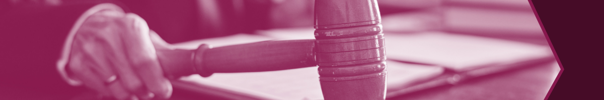 Judge with a gavel.