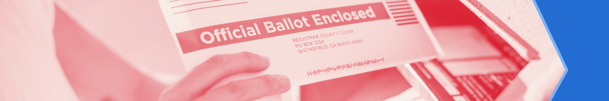 Mail-in voting ballot.