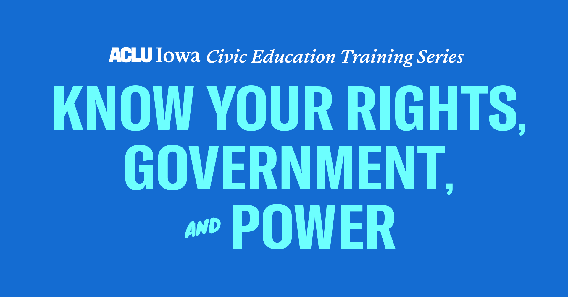 Know your rights, government, and power