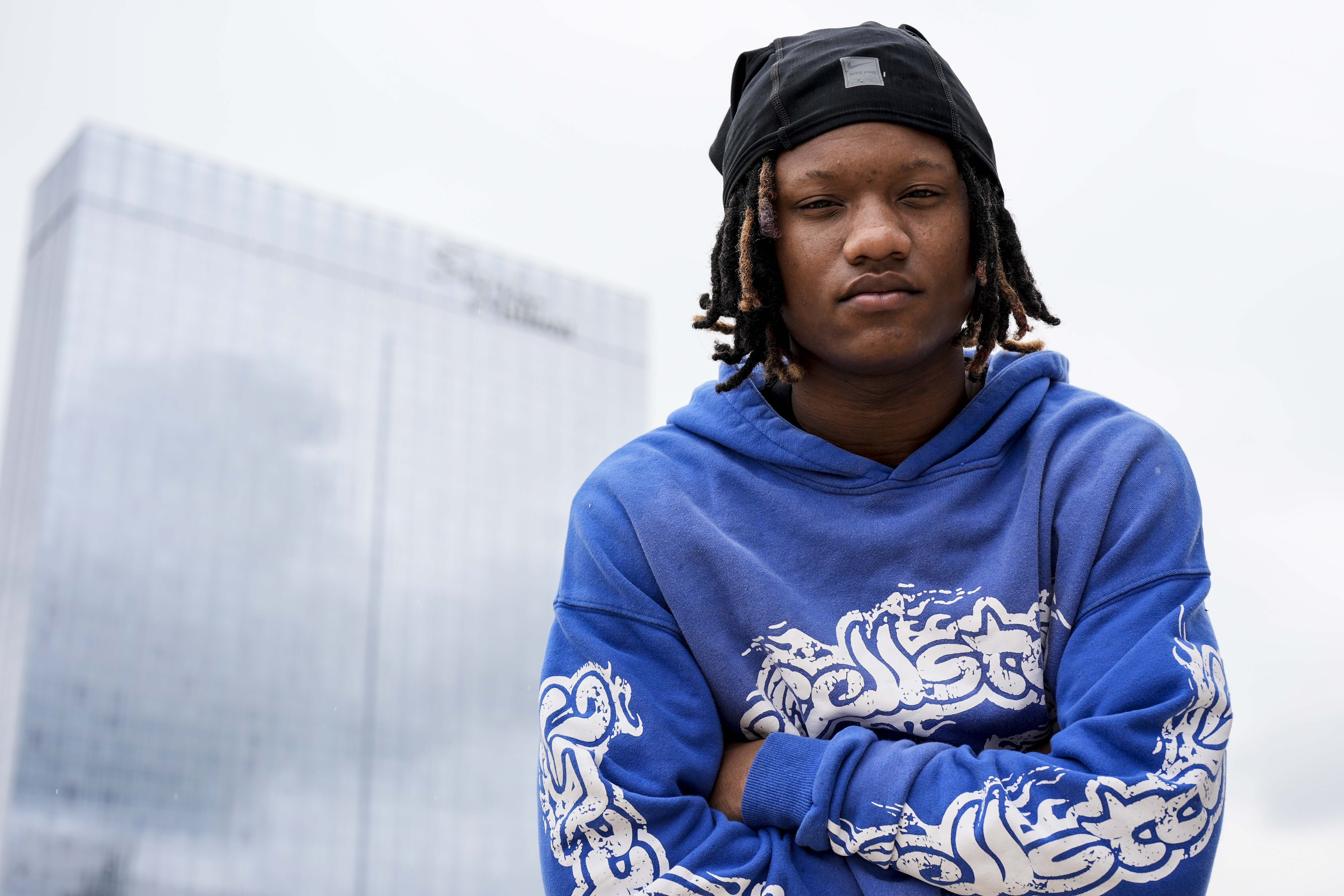 18-year-old Zaire Byrd poses for a photo in July in Atlanta.