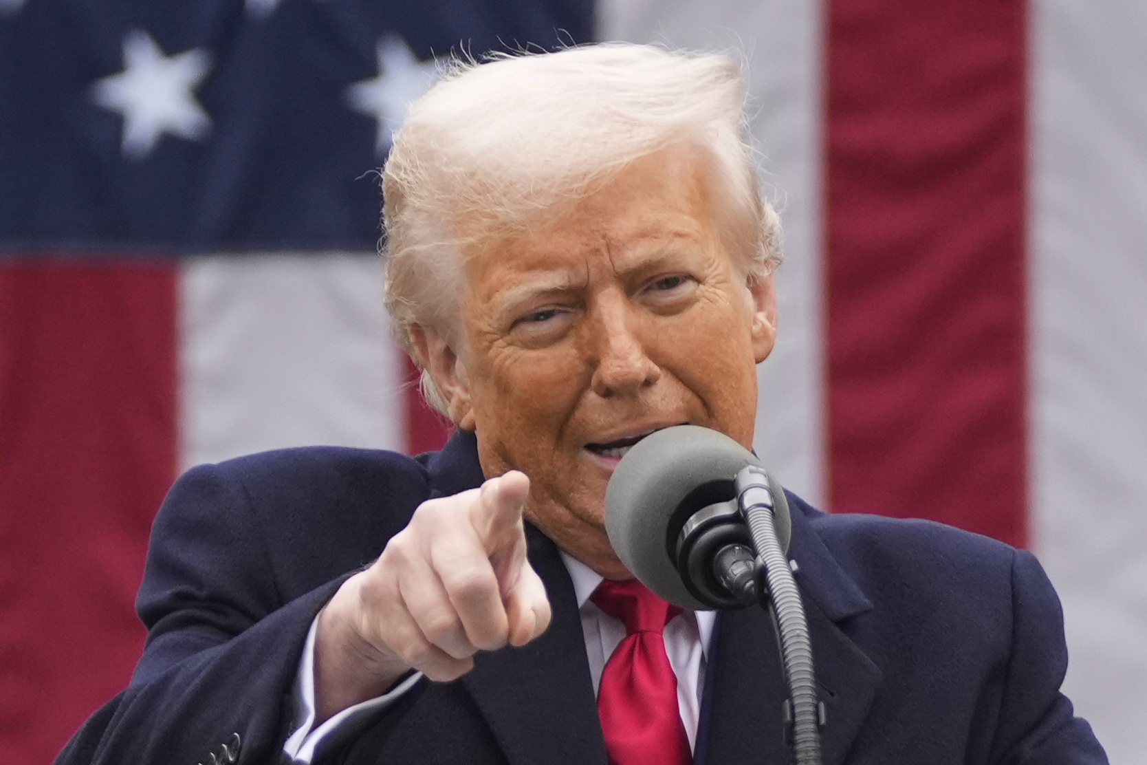 President Donald Trump speaks during an event to announce new tariffs in the Rose Garden at the White House on April 2. (AP Photo/Mark Schiefelbein,File).
