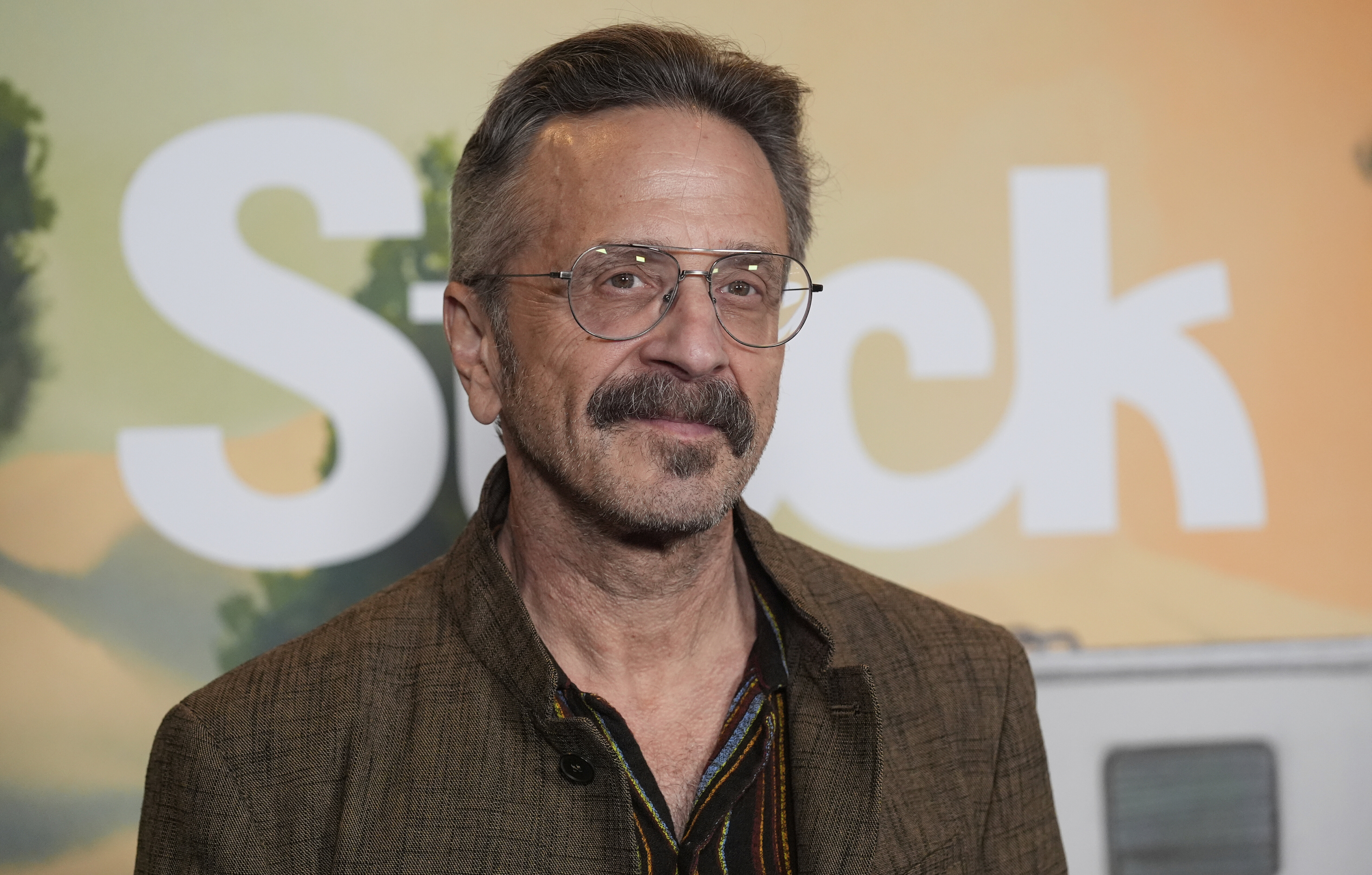 Marc Maron arrives at the premiere of ''Stick'' on Thursday. (AP Photo/Chris Pizzello, File).