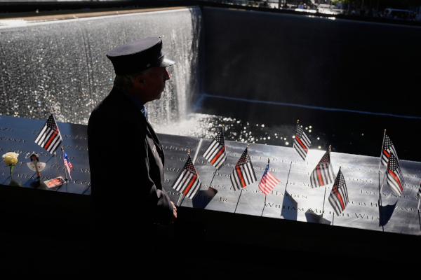William Staudt attends a ceremony to mark the 24th anniversary of the 9/11 attacks