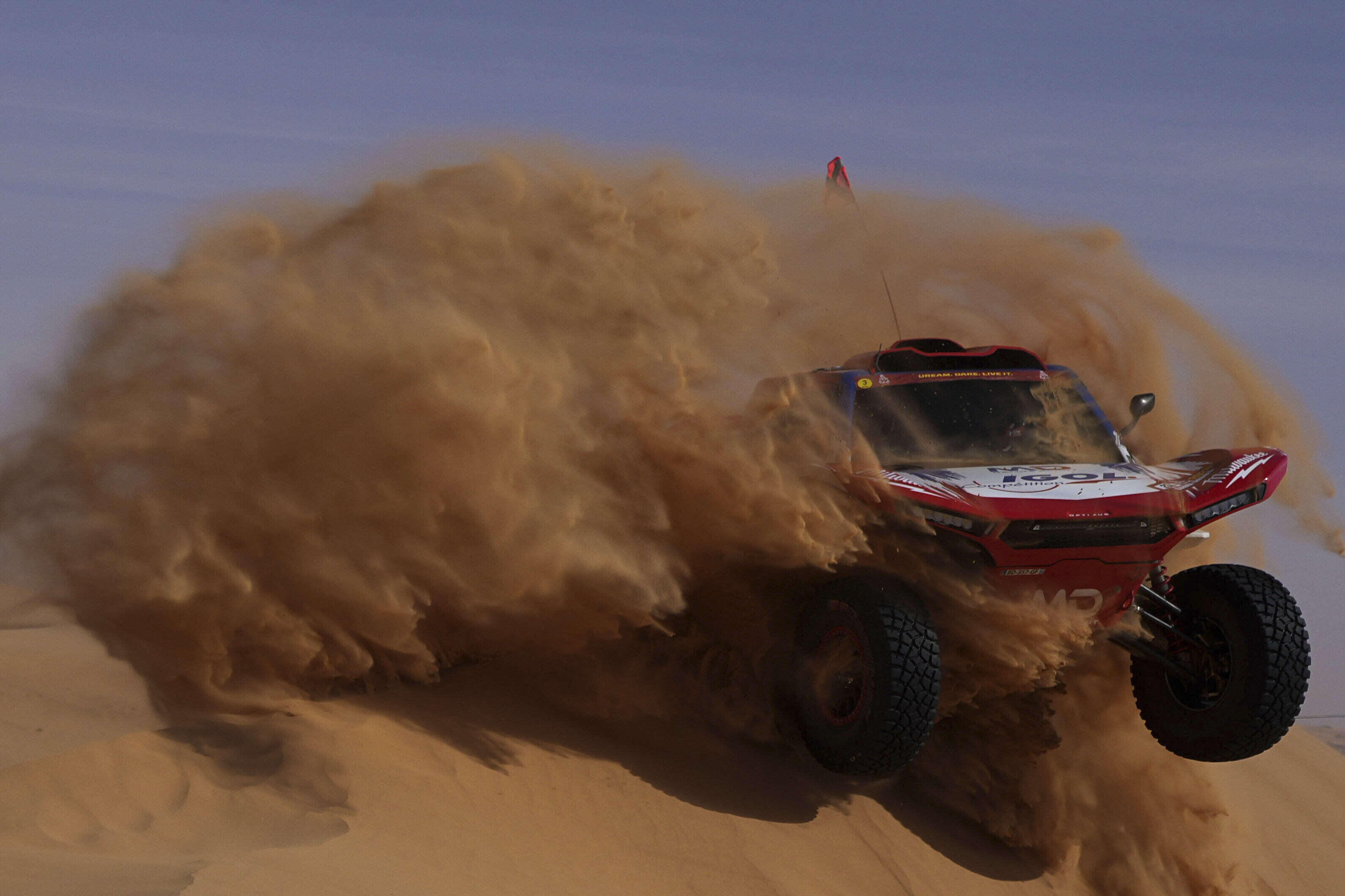 Drivers compete in the sixth stage of the Dakar Rally in Saudi Arabia. 