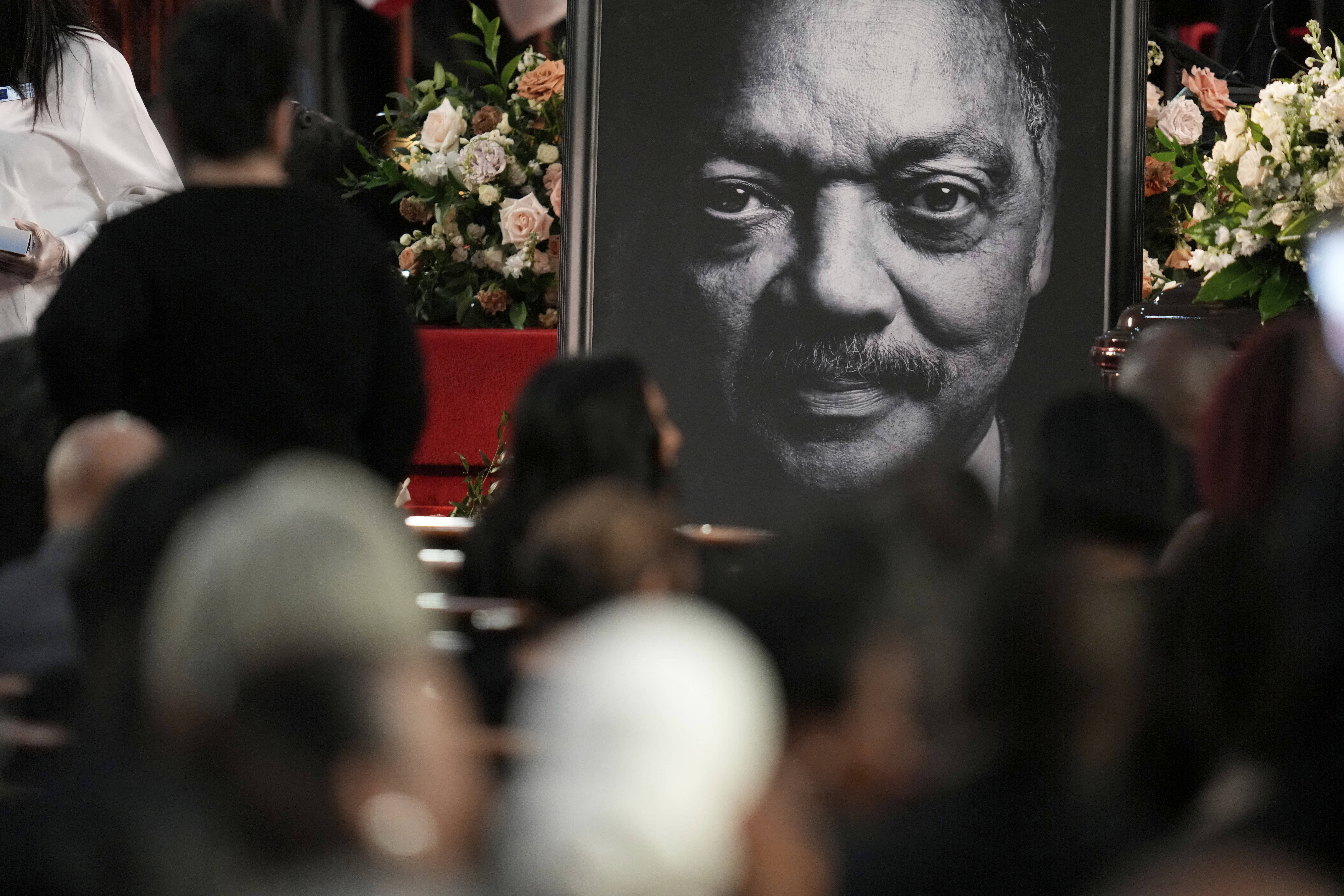Visitors arrive for the Homegoing Celebration of Life for the late Rev. Jesse Jackson at the Rainbow PUSH Coalition headquarters. 