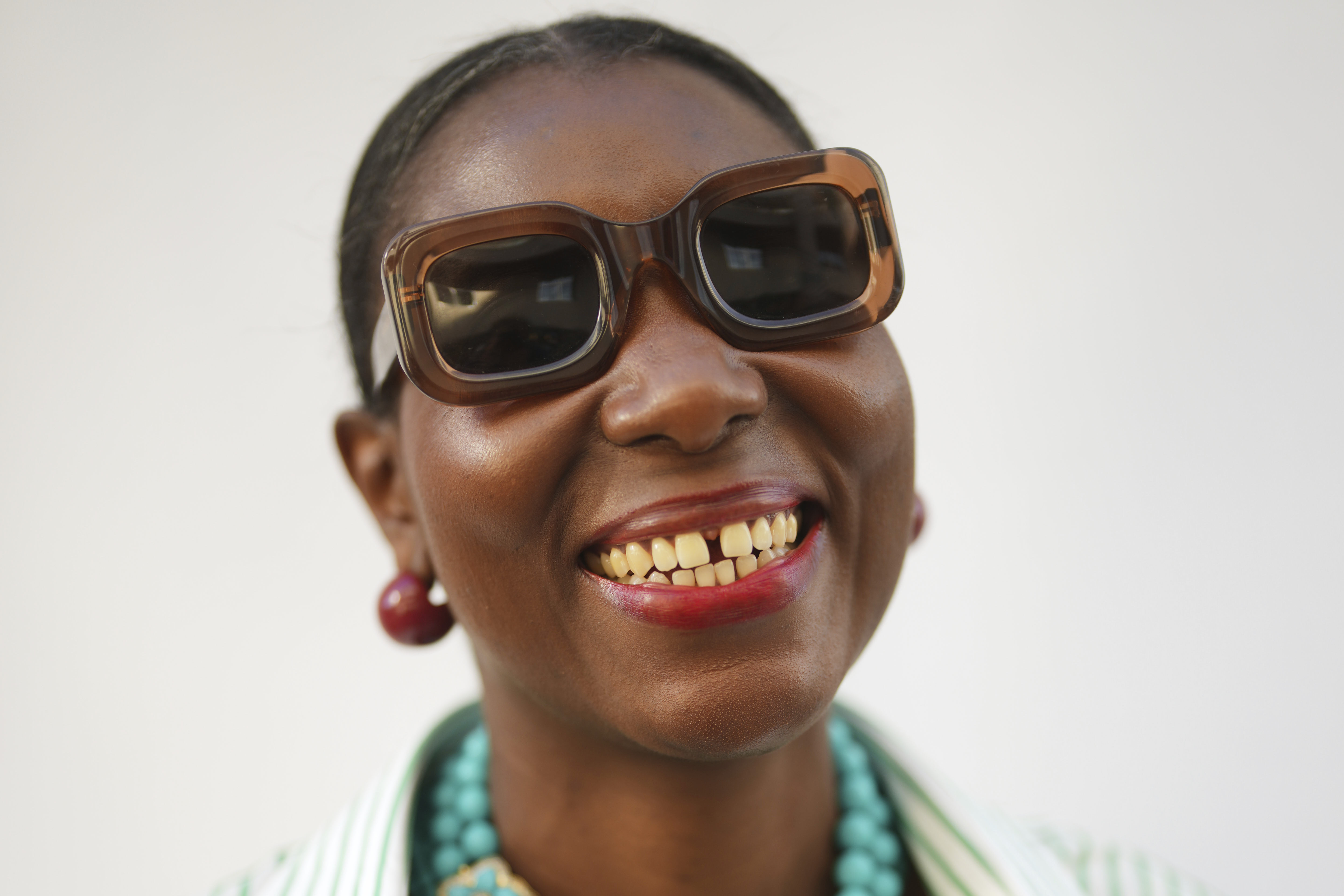  Fashionista Sara Ngwenya poses for a portrait during Paris Fashion Week. 