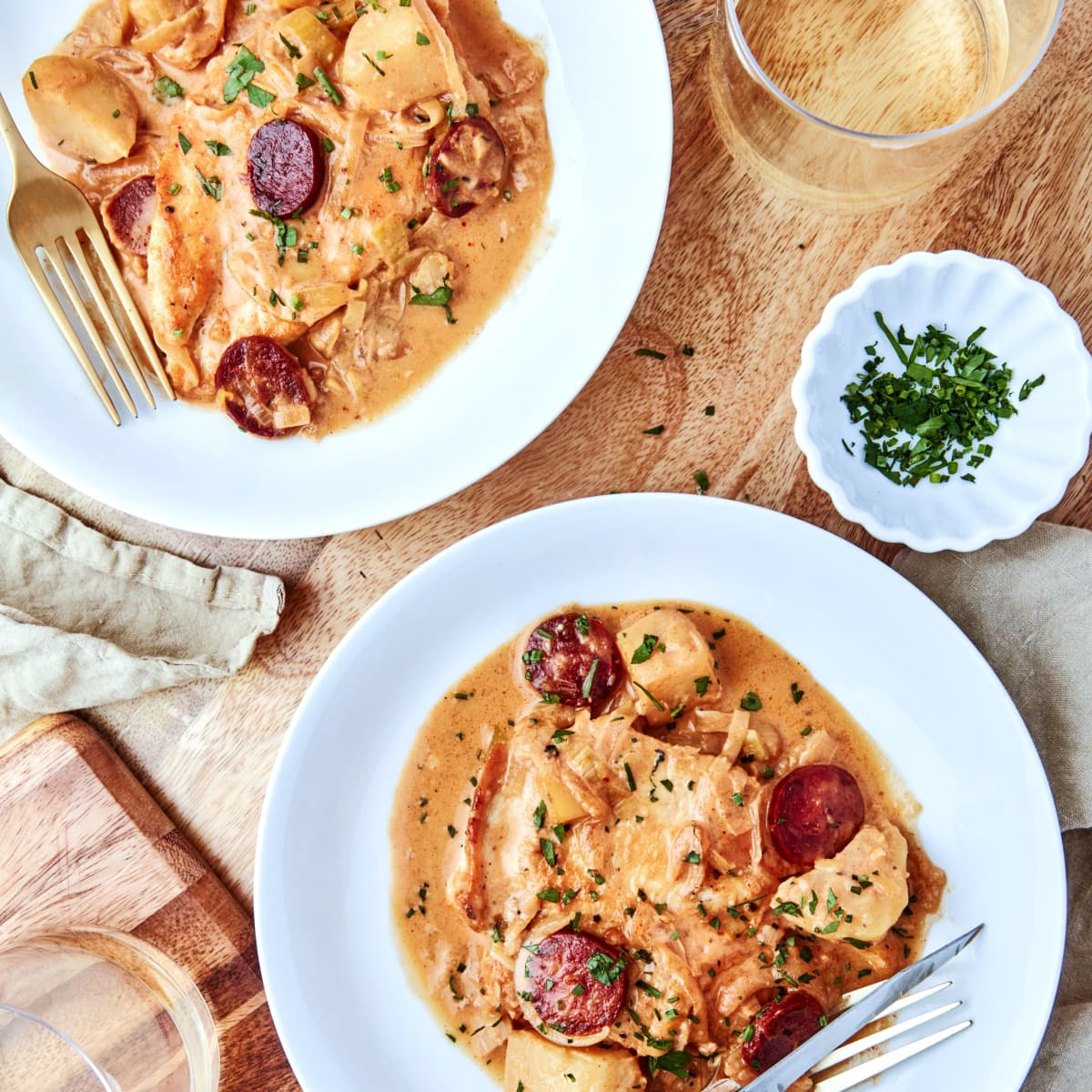 Creamy Chicken with Potatoes and Chorizo Is My Definition of a Perfect Meal