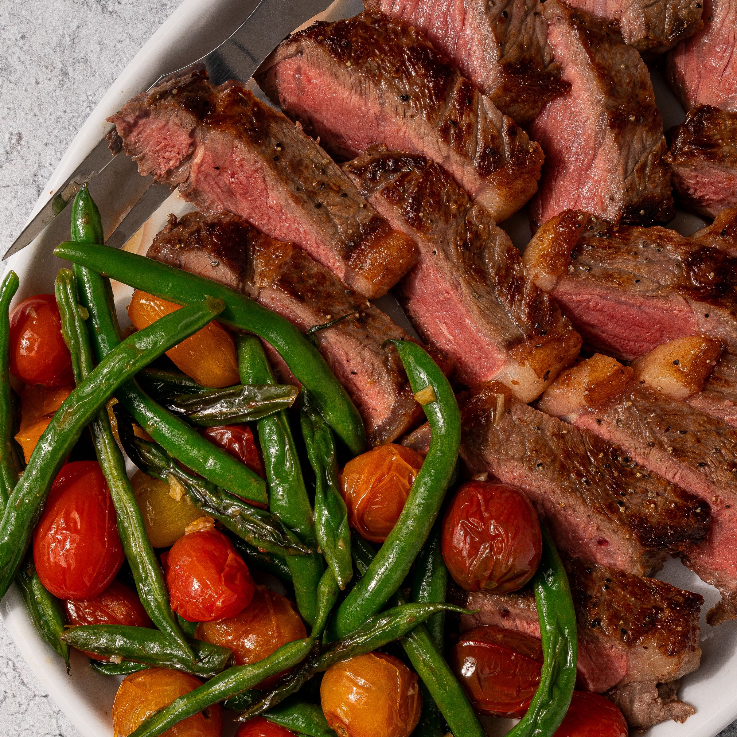 New York Strip Steak with Green Beans Is the Perfect Summer Dinner