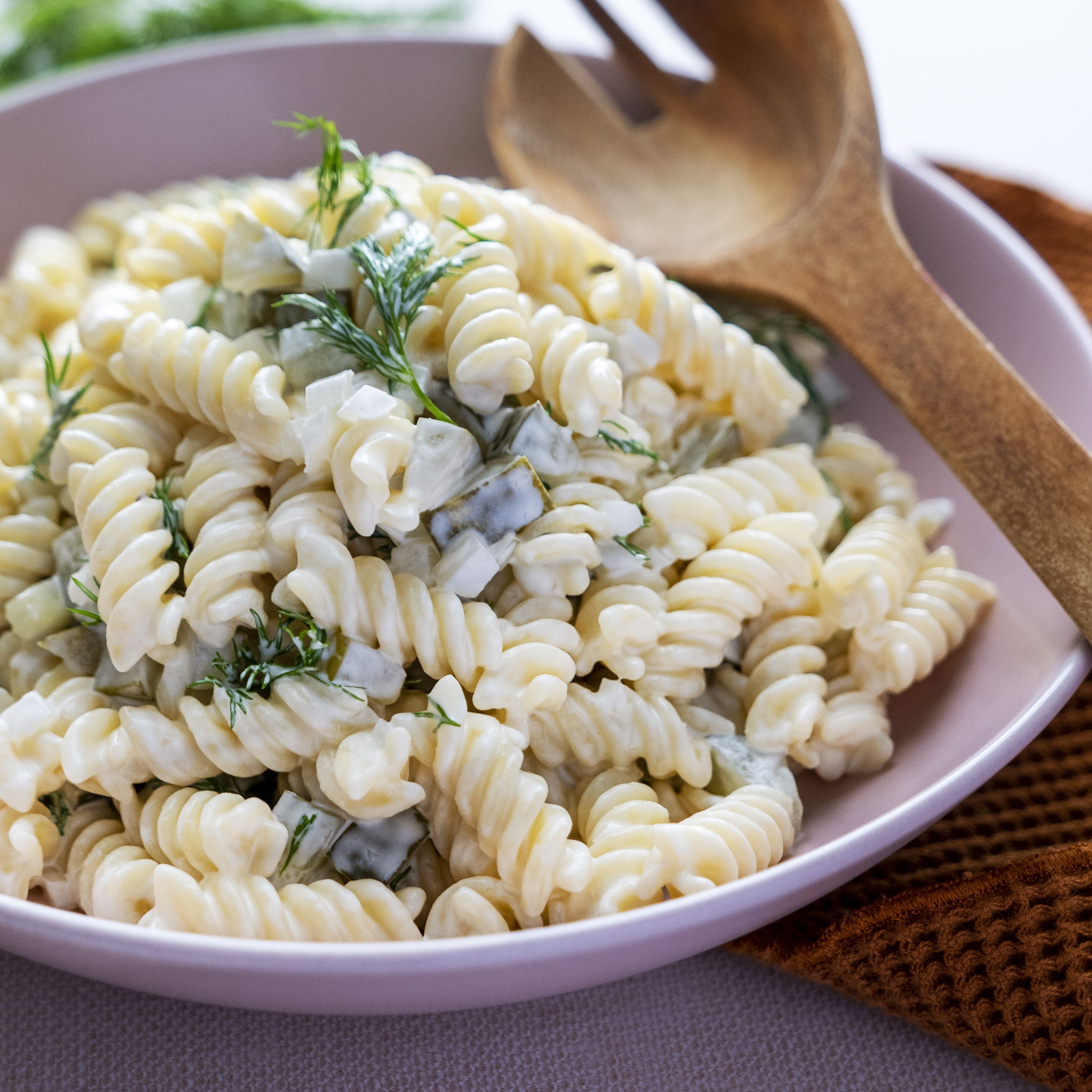 Dill Pickle Pasta Salad Is Cool, Creamy, and Ready in 30 Minutes