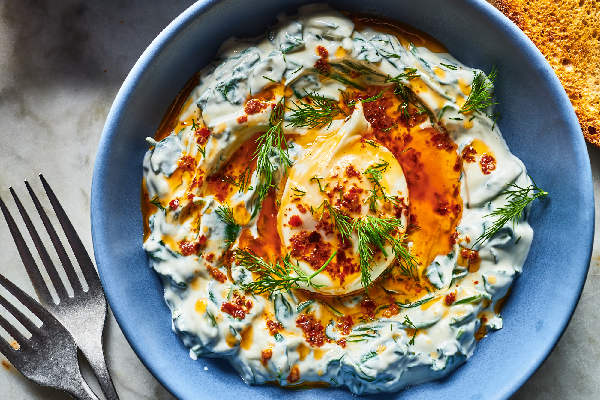 Eggs and Persian Spinach-Yogurt Dip Combine in My New Favorite Breakfast