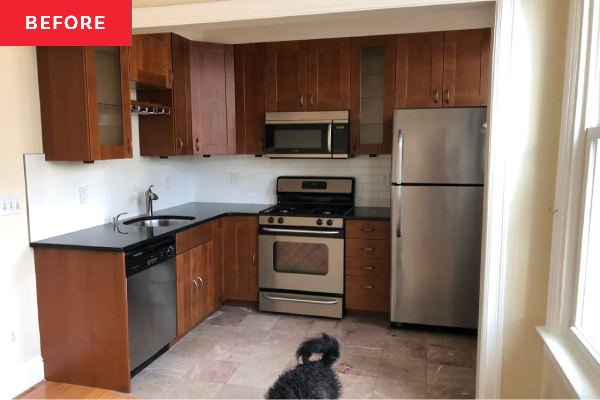 Before and After: Striking Purple Cabinets and a 