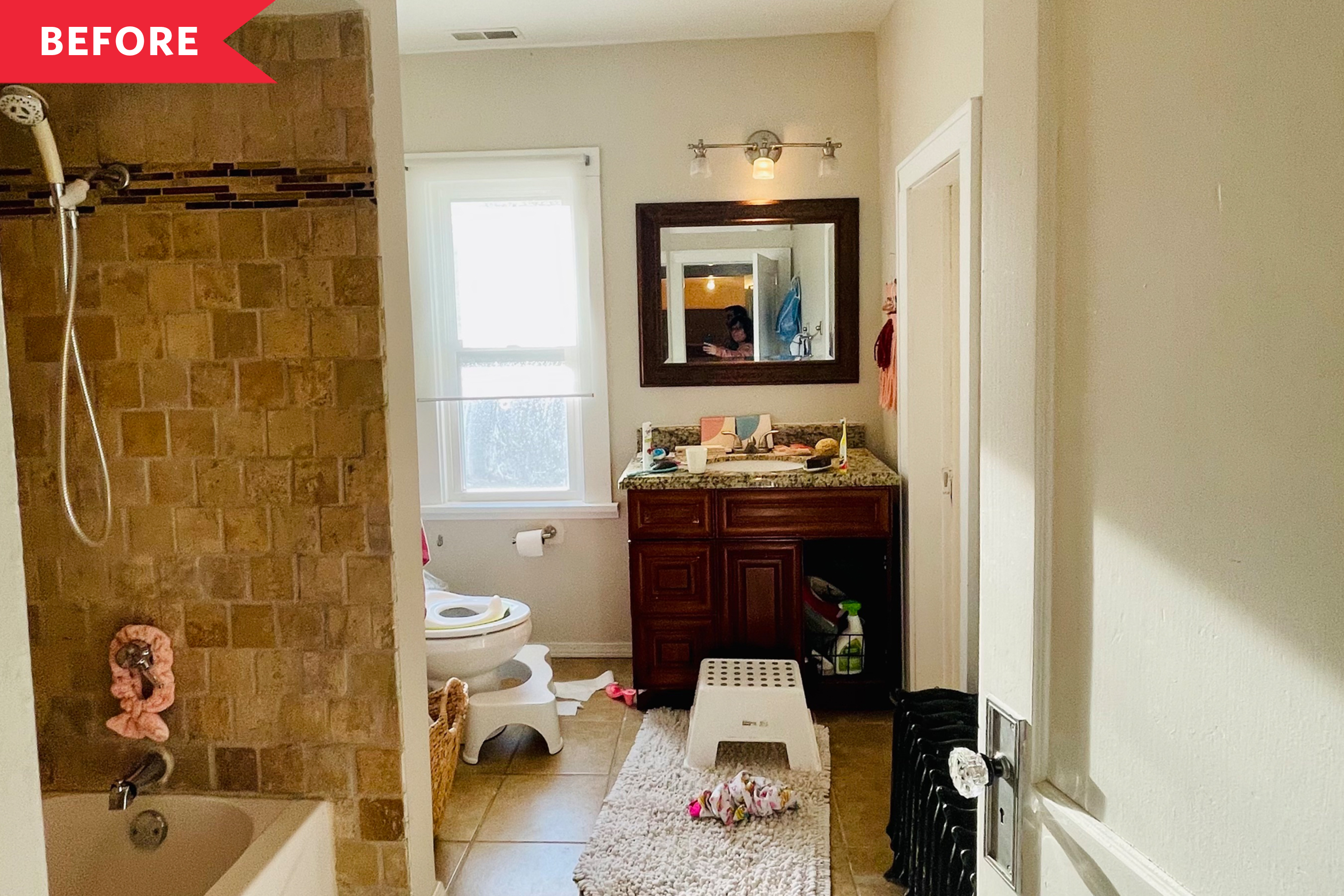 Before and After: How My Family's Boring Beige Bathroom Got the Dramatic Makeover of My Dreams