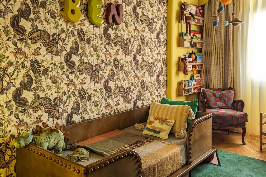This Striking Yellow Kid's Bedroom Is the Blueprint for Successful Pattern Play