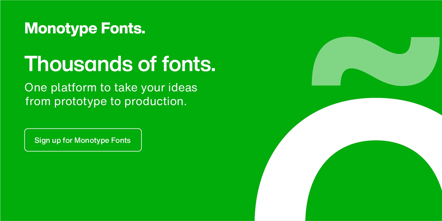 Sign Up For Monotype Fonts
